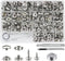 350 Pieces Canvas Snap Kit, BetterJonny Stainless Steel Screws Snaps Marine Grade Canvas Upholstery Boat Snaps Fastener Press Stud Cap with 3 Sett...