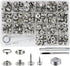 350 Pieces Canvas Snap Kit, BetterJonny Stainless Steel Screws Snaps Marine Grade Canvas Upholstery Boat Snaps Fastener Press Stud Cap with 3 Sett...