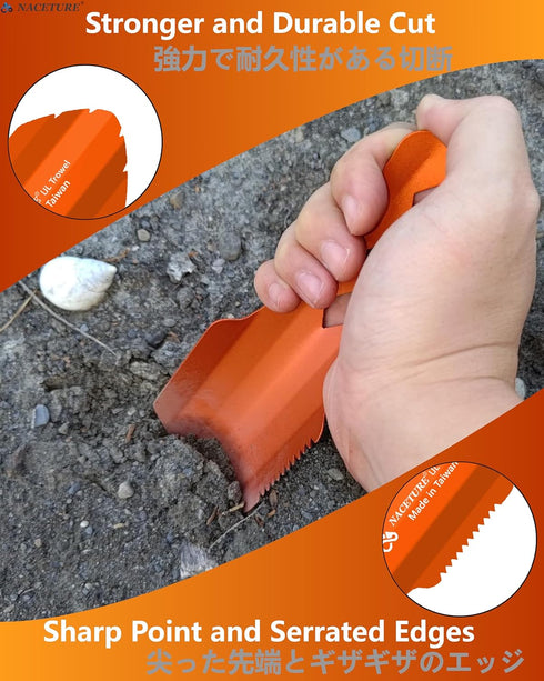 NACETURE Ultralight Backpacking Trowel Aluminum Shovel Small Potty Multitool with Longer Handle Design Essential for Hiking, Camping and Survival ...