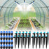 40 Pcs Fast Connect Drip Irrigation Emitters Kit Include 20 Mist Nozzles, 10 Drip Emitters and 10 Dripper Sprayers for 1/4" Garden Watering Tubing...