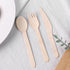 LOVEINUSA 165PCS Wooden Utensils, Natural Wood Cutlery Incl.55 Forks 55 Spoons 55 Knives for Party Wedding Picnic Camping...