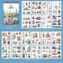 Landscape and City Themed Scrapbook Journaling Stickers, 150 Die-Cut PET and Washi Paper Sticker Book for Junk Journaling, Collage, Craft Projects...