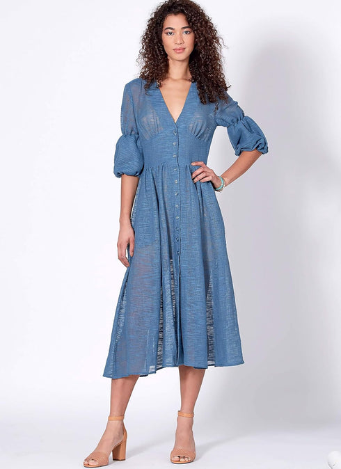 McCall Pattern Company McCall's Women's Sleeveless and Short Sleeve Button Up Dress Sewing Patterns, Sizes 14-22,White...