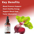Beet Root Supplement - Liquid Beets Extra Fast Absorption - Beet Root Tincture Organic Extract, Gluten Free, 2 Fl Oz...