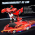 RC Car Robot for Kids Transformation Car Toy, Remote Control Deformation Vehicle Model with One Button Transform 360°Rotating Drifting 1:18 Scale,...