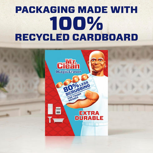 Mr. Clean Magic Eraser Extra Durable, Cleaning Pads with Durafoam, 4 count...