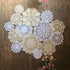 MINDPLUS Set of 14 Hand Crochet Doilies Cotton Crocheted Lace Doilies 4-10 Inches Round White Beige Vintage Wedding Tea Party...