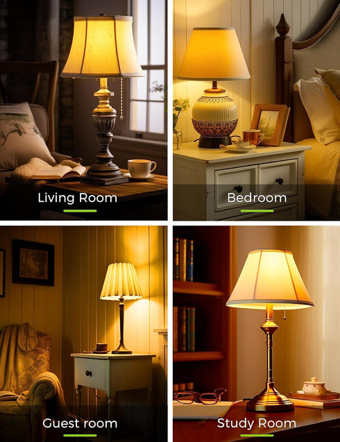 LOHAS 3 Way Amber Light Bulbs 50/100/150W Equivalent, 3-Way LED Bulbs Amber 2000K, Sleep aid Amber Light Bulbs Dimmable, Three Way Bulb for Health...