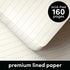 PAPERAGE Lined Journal Notebook, (Turquoise), 160 Pages, Medium 5.7 inches x 8 inches - 100 GSM Thick Paper, Hardcover...