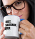 3dRose mug_185017_6 Best Salesman Ever, fun gift for great salesmen, job appreciation - Two Tone Blue Mug, 11oz...