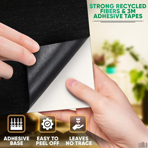 Black Felt Sheets with Adhesive Backing - 12Pcs Sticky Felt Sheets Adhesive Backed Craft Supply Box Liner Jewelry Furniture Felt Fabric Sheets - A...