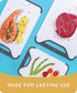 Cutting Boards for Kitchen, Plastic Cutting Board, Dishwasher Safe Cutting Board with Juice Grooves for Meat, Veggies, Fruits, Easy Grip Handle, N...