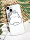 Cartoon Cat Phone Grip Holder, Cute Clear Black White Cat Phone Stand, Expandable Collapsible Transparent Cell Phone Accessory, Phone Charms Table...