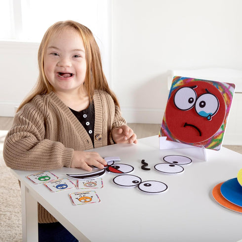 TOMY A Little Spot Mix and Match Kids' Craft Kit - Social Emotional Learning Activities - Sensory Play with Soft Felt Emotion Spots, Double-Sided ...