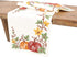 Manor Luxe Happy Fall Pumpkins Table Runner, 16"x36", Cream...
