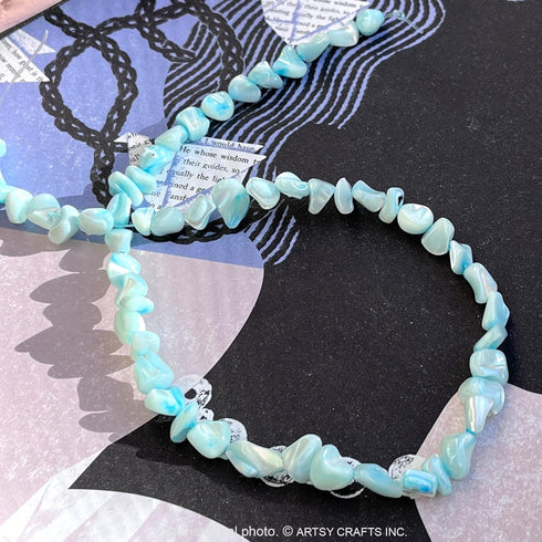 ARTSY Crafts Natural Trochus Shell Beads, Irregular Freeform Ocean Top Shell Chips Dyed Clam Loose Beads Drilled for Jewelry Making Bracelets Neck...