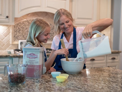 Buddeez Flour and Sugar Container - 4 Quart All Purpose Kitchen Organization and Storage Unit, Dry Storage Container For Kitchen, Large Food Stora...