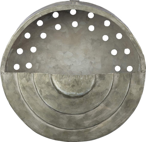 Primitives by Kathy Rustic Wall Pocket - Handmade Galvanized Metal for Home and Kitchen Decor, Farmhouse Style Wall Shelf...