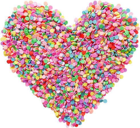 EHOPE Colorful Fake Sprinkles Clay Sprinkles Fake Candy Sugar Sprinkles for Polymer Slices Nail Art Chocolate Cake Phone Case(50g Round-9)...