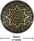 Bezelry 10 Pieces Arabesque Flower Metal Shank Buttons. 25mm (1 inch) (Antique Brass)...