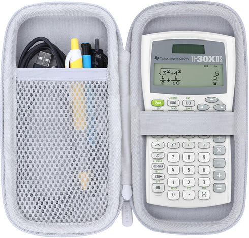 Hard Carry Case Compatible with Texas Instruments TI-30XIIS TI-30XS TI-30Xa TI-36X Pro Scientific Calculator (Off White Case)...
