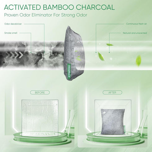 Activated Charcoal Odor Absorber,6 Pack Nature Odor Eliminator for Shoes, Bamboo Charcoal Air Purifying Bags,Shoe Deodorizer and Moisture Absorber...