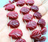 1 Strand Ruby 9 Pcs Beads Size 18X14Mm Leaf Shape Cut Smooth Beads For Jewellery Making, Beading & Craft Supplies Kcrafts-Rk_K35...