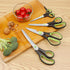Kitchen Scissors, Stainless Steel Blades, Soft Grip, Multi-Purpose Heavy Duty Kitchen Scissors Set, Black/Green, 4 Piece Set...