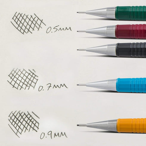 Pentel Sharp Mechanical Pencil 3 pack Assorted Barrels (1 each 0.5mm, 0.7mm, 0.9mm)...