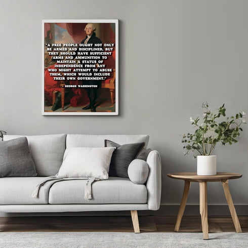Posterizer 1 pcs-George Washington Quotes-Quotes and Poems-Famous Figures Art Collection-Gift for Policemen, Law Enforcement Officer-Decor for Hom...