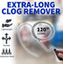 Professional Slow Drain Cleaner and Clog Remover - 10-Foot Metal Snake for Hair, Food, Debris, and Garbage Removal from Pipes, Plumber Tools...