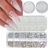 4 Boxes Flatback Rhinestones and Pearls Nail Charms for Acrylics - Crystals, Half Rounds, and Accessories for DIY Nail Art Decor...