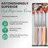 Alfi All-Purpose Knives Aerospace Precision Pointed Tip - Home And Kitchen Supplies - Serrated Steak Knives Set | Made in USA (Loquat, Myrtille, L...