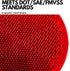 Qty 4 (2 Red/2 Amber) - 2" Inch Round Reflector Bike,Trailer, Truck, Boat, Mailbox, Construction, Signage, Warning with Super Strong Adhesive DOT/...