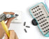 Cousin DIY Stamp & Go Metal Stamping Kit for Jewelry Making, Bits with Letters, Numbers and Symbols, Teal...