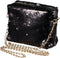 Sparkly Sequin Handbag Lady Party Evening Clutch Shoulder Bag, Mother's Day gift or gift for women (Black), 10 * 7.1 * 0.8 inch...
