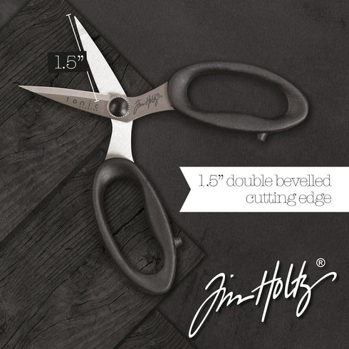 Tim Holtz Small Scissors - 5 Inch Scissors All Purpose for Cutting Fabric, Crafting, and Sewing - Heavy Duty Mini Scissors with Titanium Micro Poi...