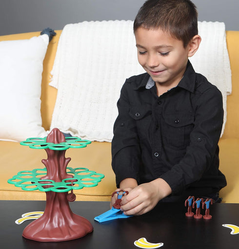 Pressman Jumpin' Monkeys: Catapult Your Monkeys Into The Tree to Win, Multi, 5"...