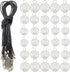 60PCS Spiral Bead Cages Pendants with 60PCS Chains, 4 Sizes Silver Plated Spiral Stone Holder Necklace Cage Pendants for Necklaces Jewelry Making ...