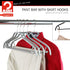 MAWA by Reston Lloyd Silhouette Series Non-Slip Space Saving Clothes Hanger with Bar & Hook for Pants and Skirts, Style 41/FRS, Set of 5, Silver...