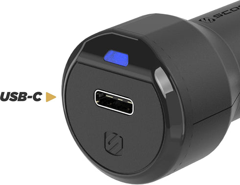 Scosche CPDC8-SP PowerVolt™ 18W Certified USB Type-C Car Charger Power Delivery 3.0 for standard USB-C Devices - Black...