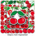 50pcs Cherry Stickers Vinyl Red Fruits Stickers for Water Bottle Laptop Skateboard Phone Computer Bike Cars Guitar Luggage Suitcase,Cute Waterproo...