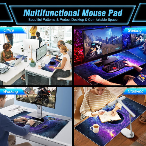 Mysterious Black Hole Cool Technology Style Gaming Mouse Pad, Superior Smooth Fabric & Non-Slip Base for Excellent Maneuverability & Maximum Stabi...