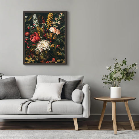 Posterizer 1 pcs-lush big flowers-wild nature art-Floral & Botanical Art-Abstract & Modern Art-Decor for Home & Office- UNFRAMED Wall Art...