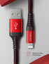 Dasku 3Pack 3FT Lightning Cable Certified iPhone Charger Cable Red Nylon Braided Fast Charging Cord Compatible with iPhone 13/12/11/Pro Max/X/Xs M...