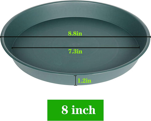 6 Pack of Bird Bath Bowl 8 inch, 8 10 12 14 16 18 20 inch Heavy Duty BirdBath Bowls only, Durable Plastic Round Large Plant Saucer Dish for Garden...