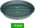 6 Pack of Bird Bath Bowl 8 inch, 8 10 12 14 16 18 20 inch Heavy Duty BirdBath Bowls only, Durable Plastic Round Large Plant Saucer Dish for Garden...