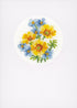 Vervaco Counted Cross Stitch Greeting Card Kit Blue and Yellow Flowers (Set of 3) 6" x 4.2"...