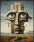 Posterizer 1 pcs-futuristic robotic steampunk head building-Abstract & Modern Art-Fantasy & Fiction Art-Gift for Art Lovers-Decor for Home & Offic...