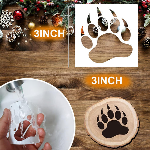 65 Pieces Animal Stencils for Painting, Small Reusable Deer Bear Stencil Template Tree Bee Bird Mountain DIY Craft Paint Stencils for Painting on ...